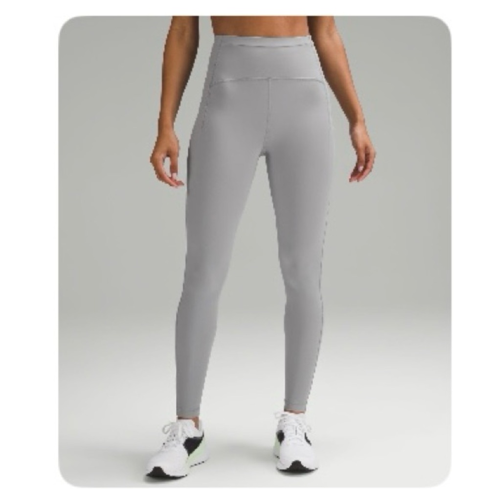 Gray High-Waisted Performance Leggings